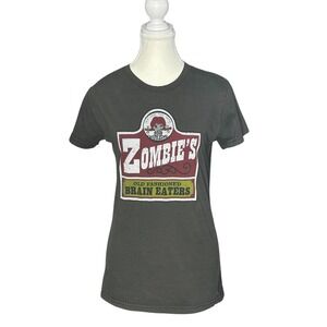 Graphic Lab Zombies Old Fashioned Brain Eaters Parody T-Shirt Gray Womens Large